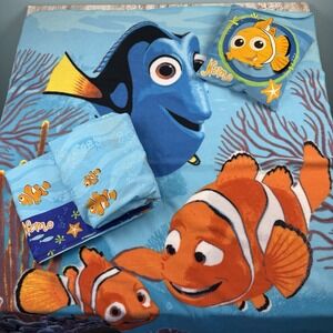 Disney Pixar Finding Nemo Twin Sheet Set Bedding Vintage Made in USA Complete